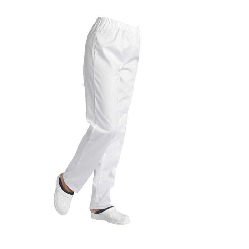 Pantalon professionnel mixte en polycoton blanc - ANDRE - TEXTIMED