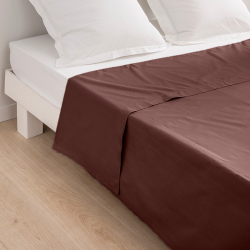 Drap plat couleur polycoton qualité hôtel - choco43 - PROVENCE