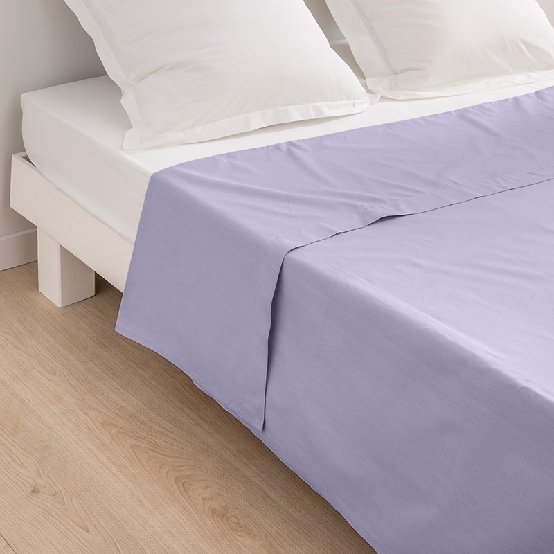 Drap plat couleur polycoton qualité hôtel - mauve28 - PROVENCE