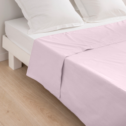 Drap plat couleur polycoton qualité hôtel - rose03 - PROVENCE