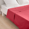 Drap plat couleur polycoton qualité hôtel - rouge44 - PROVENCE