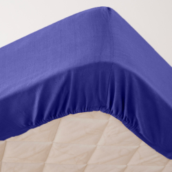 Drap housse couleur Repassage facile marine22 - PROVENCE