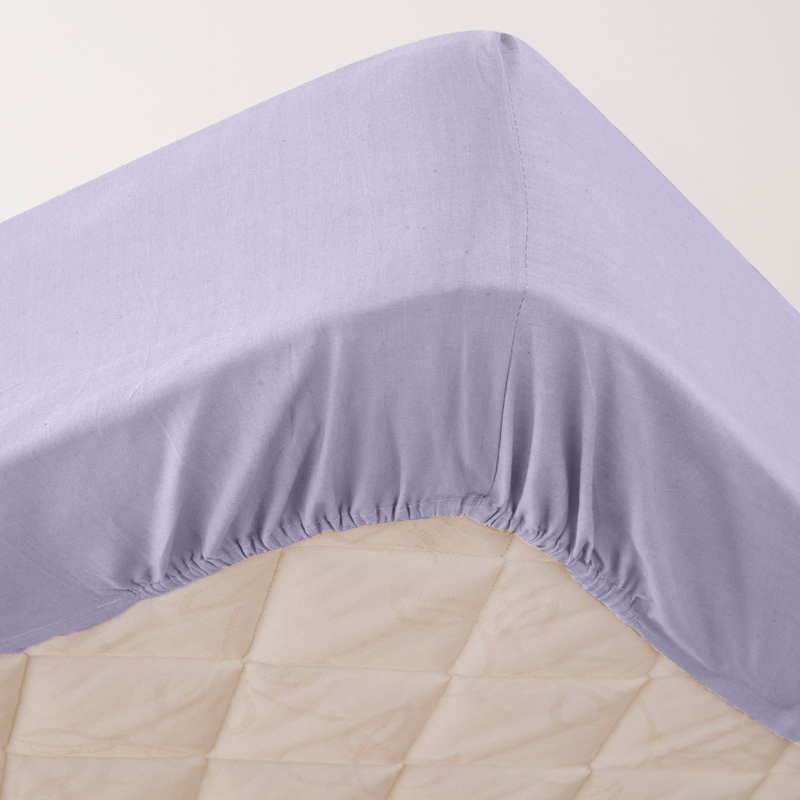 Drap housse couleur Repassage facile mauve28- PROVENCE