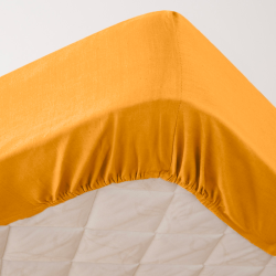 Drap housse couleur Repassage facile orange57- PROVENCE