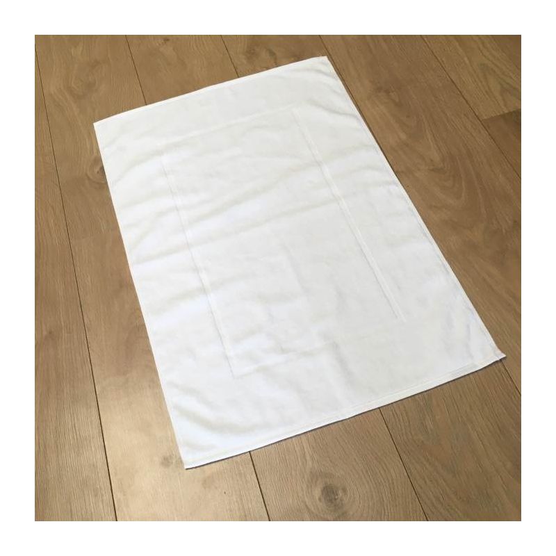 Tapis de bain en éponge de coton blanc - PROTOP - 600 gr/m²